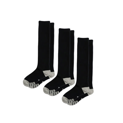 Lot de 3 Paires - Chaussettes de Compression Noires