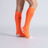 Chaussettes de Compression - Orange et Blanc
