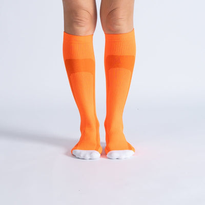 Chaussettes de Compression - Orange et Blanc