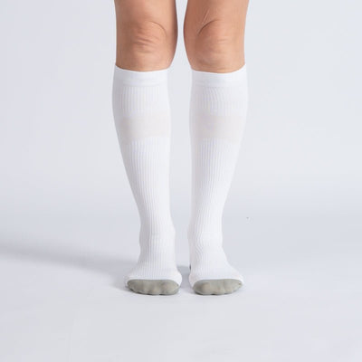 Chaussettes de Compression - Blanc et Gris