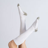 Chaussettes de Compression - Blanc et Gris