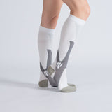 Chaussettes de Compression - Blanc et Gris
