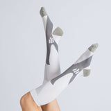 Chaussettes de Compression - Blanc et Gris