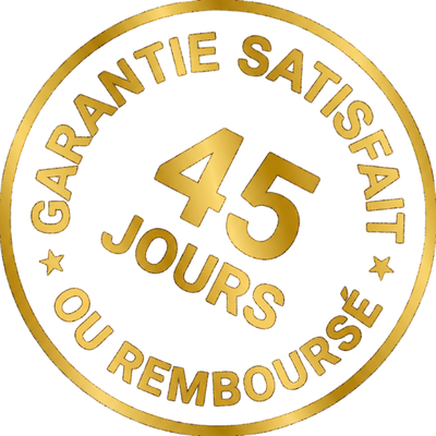 45 jours pour tester. Ou nous vous remboursons, sans condition.