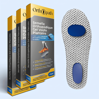 Lot de 3 - Semelles Orthopédiques en Gel pour Voûte Plantaire