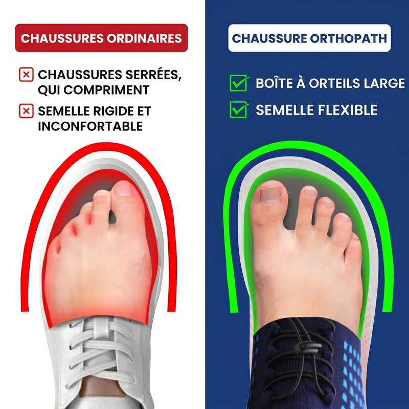 6. Bout large pour pieds larges et oignons