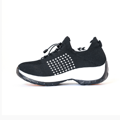 Chaussures Orthopédiques Stretch à Coussinets - Noir Blanc
