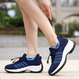 Chaussures Orthopédiques Stretch à Coussinets - Blanc Bleu