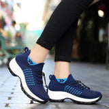 Chaussures Orthopédiques Stretch à Coussinets - Blanc Bleu