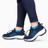 Chaussures Orthopédiques Stretch à Coussinets - Blanc Bleu